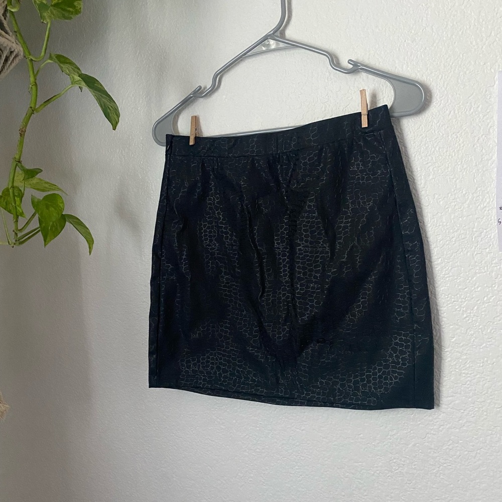 Faux leather skirt